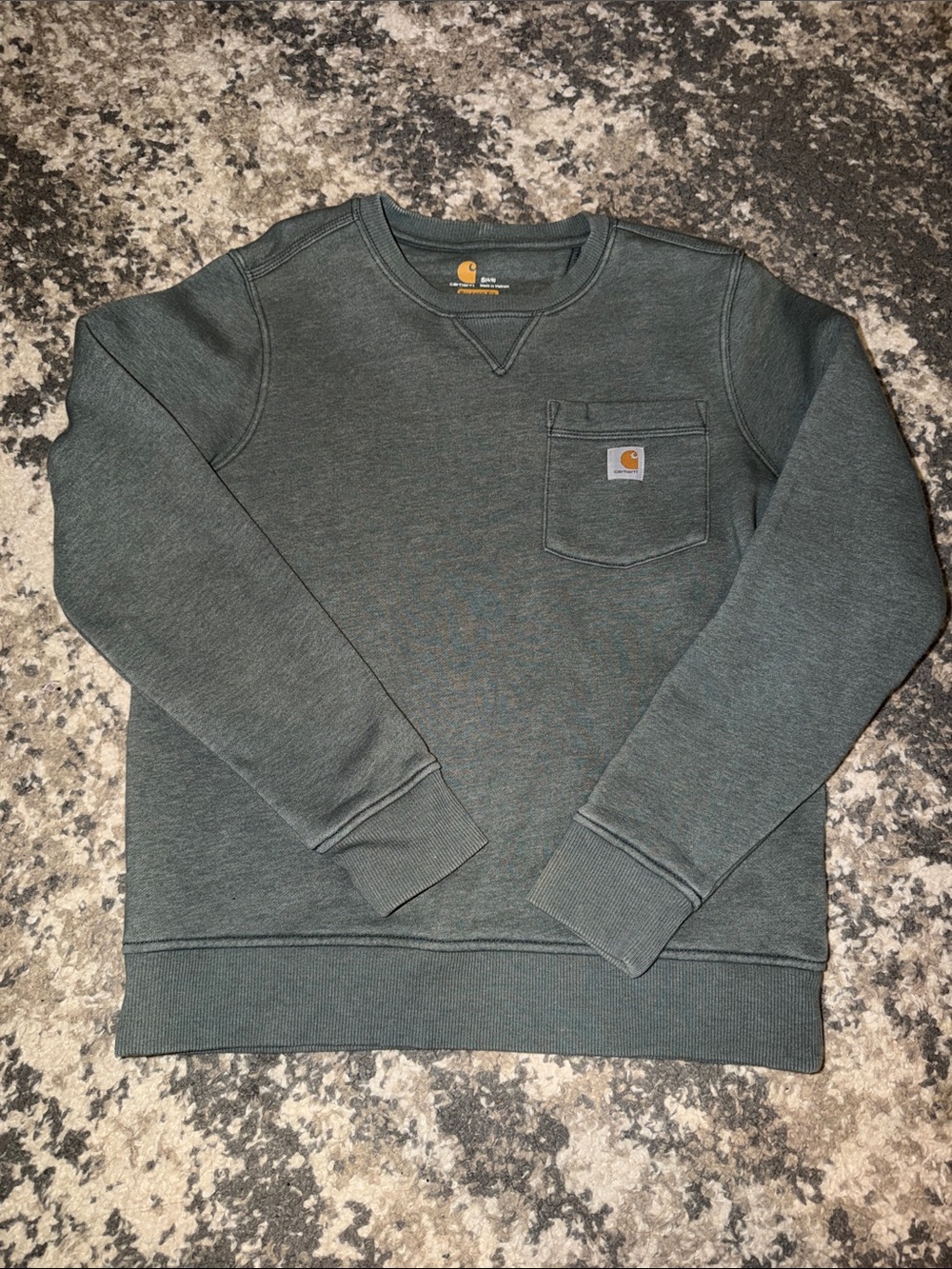 Carhartt Men's Olive Green Pocket Crew Sweatshirt